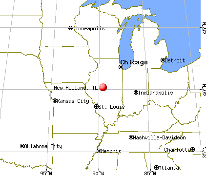 New Holland, Illinois map