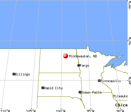 Minnewaukan, North Dakota map