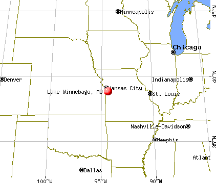 Lake Winnebago, Missouri map