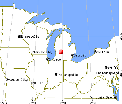 Clarksville, Michigan map