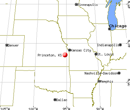 Princeton, Kansas map