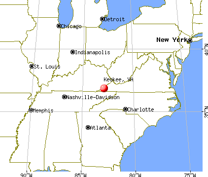 Keokee, Virginia map