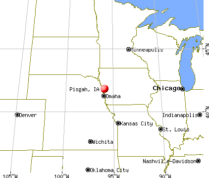 Pisgah, Iowa map