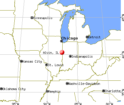 Alvin, Illinois map
