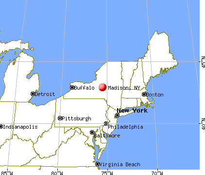 Madison, New York map