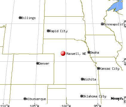 Maxwell, Nebraska map