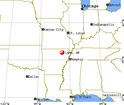 Lynn, Arkansas map