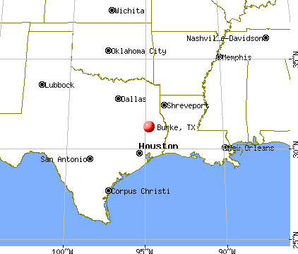 Burke, Texas map