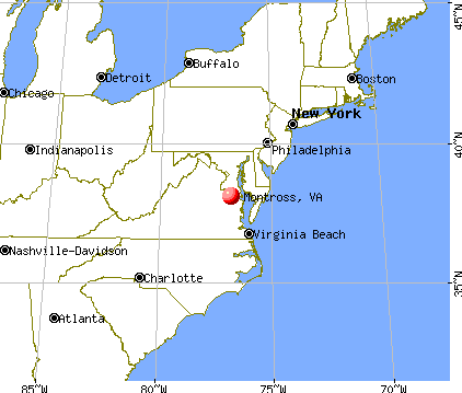 Montross, Virginia map