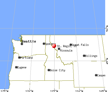 St. Regis, Montana map