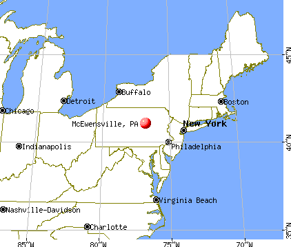 McEwensville, Pennsylvania map