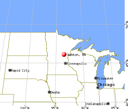Wahkon, Minnesota map