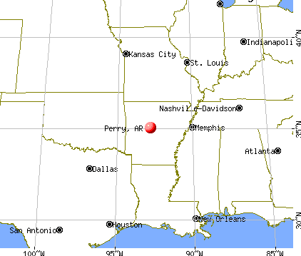 Perry, Arkansas map