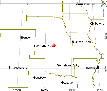 Bushton, Kansas map