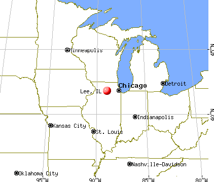 Lee, Illinois map