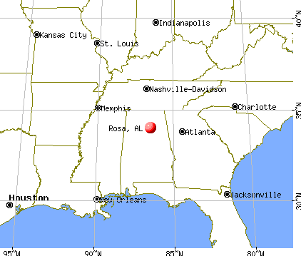 Rosa, Alabama map