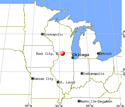 Rock City, Illinois map