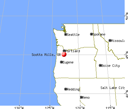 Scotts Mills, Oregon map