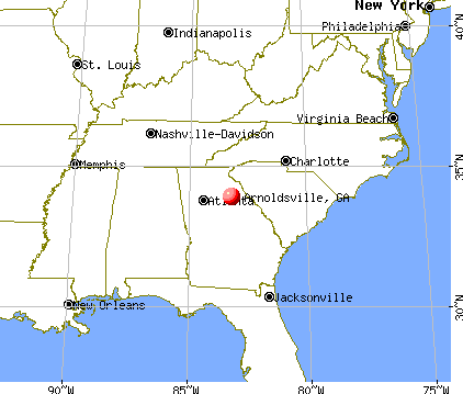 Arnoldsville, Georgia map