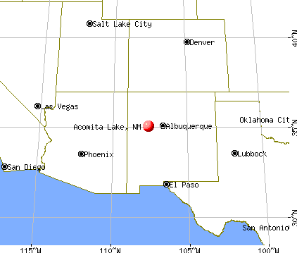 Acomita Lake, New Mexico map