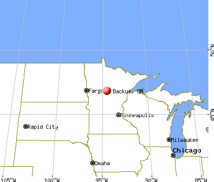Backus, Minnesota map
