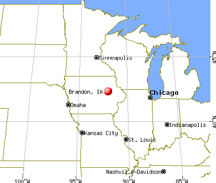 Brandon, Iowa map