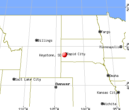 Keystone, South Dakota map