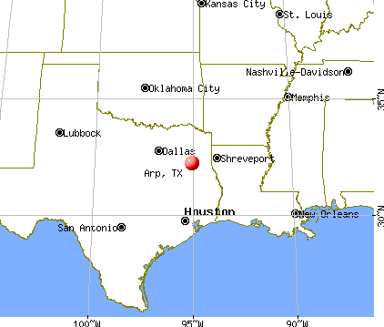 Arp, Texas map