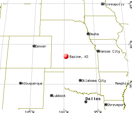 Bazine, Kansas map