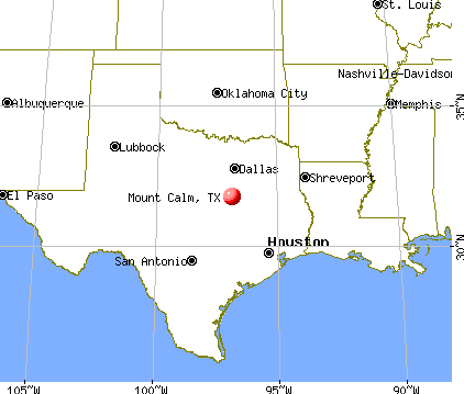Mount Calm, Texas map