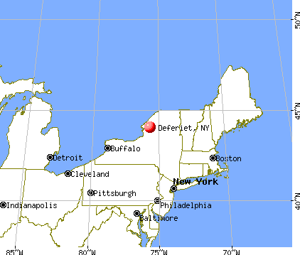 Deferiet, New York map