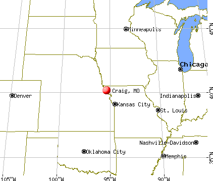 Craig, Missouri map