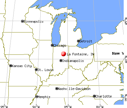 La Fontaine, Indiana map