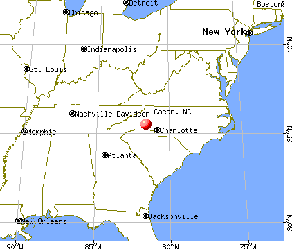 Casar, North Carolina map