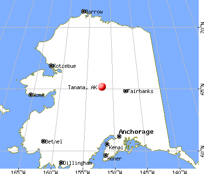 Tanana, Alaska map