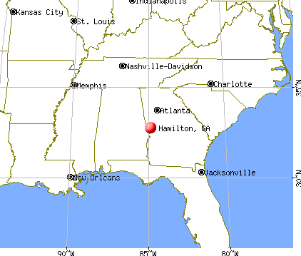 Hamilton, Georgia map
