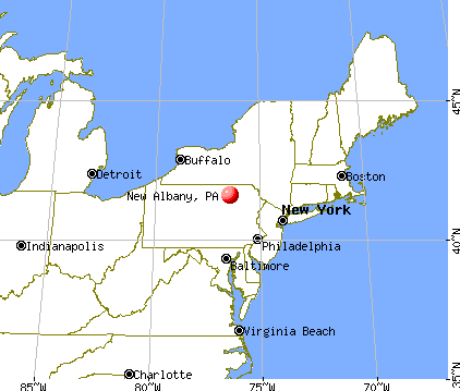 New Albany, Pennsylvania map