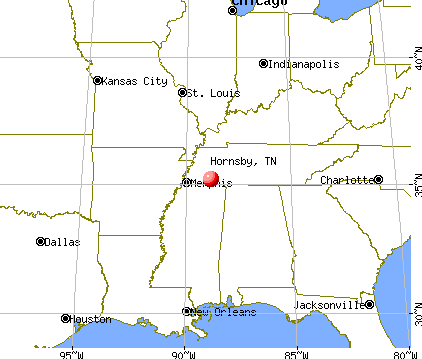 Hornsby, Tennessee map