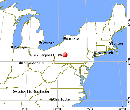 Glen Campbell, Pennsylvania map