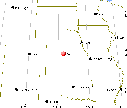 Agra, Kansas map