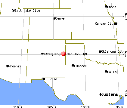 San Jon, New Mexico map