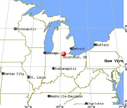 Alvordton, Ohio map