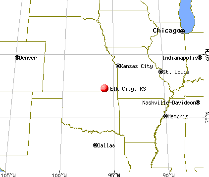 Elk City, Kansas map