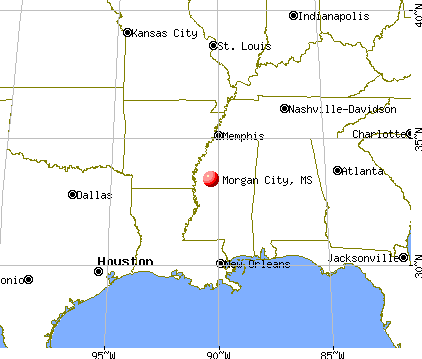 Morgan City, Mississippi map