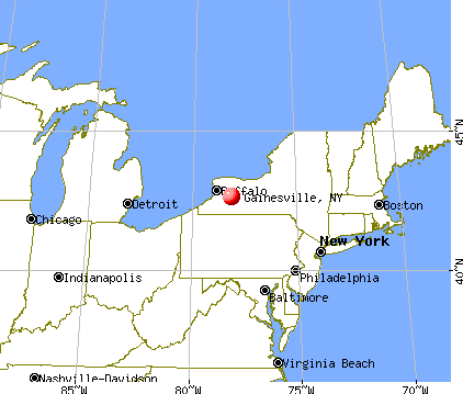Gainesville, New York map