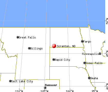 Scranton, North Dakota map