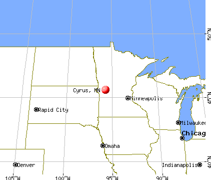 Cyrus, Minnesota map