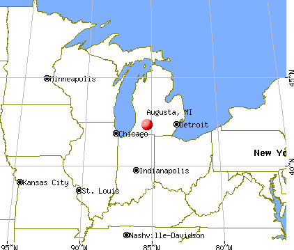 Augusta, Michigan map