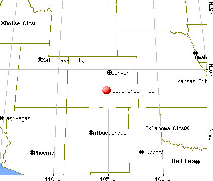 Coal Creek, Colorado map