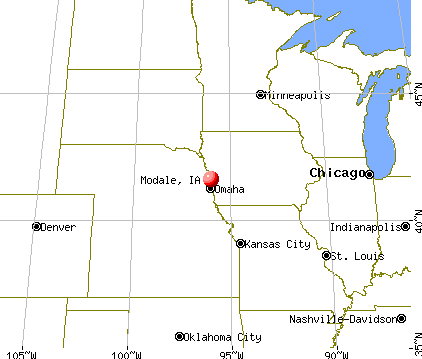 Modale, Iowa map
